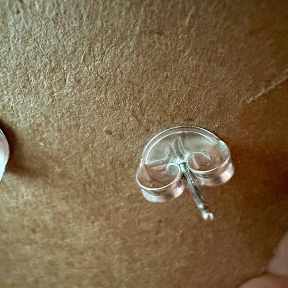 Hand made sterling, silver, and turquoise earrings - Picture 5 of 5